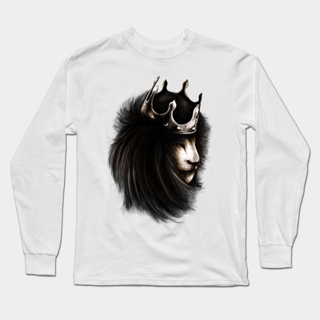 Lion Throne Long Sleeve T-Shirt by opawapo